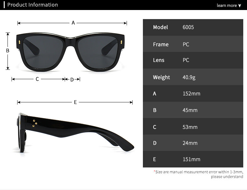 (6 Pack) Plastic Sunglasses 6005