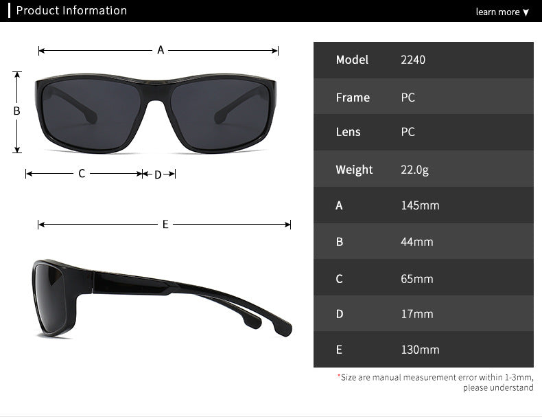 (6 Pack) Polarized Sunglasses 2240P