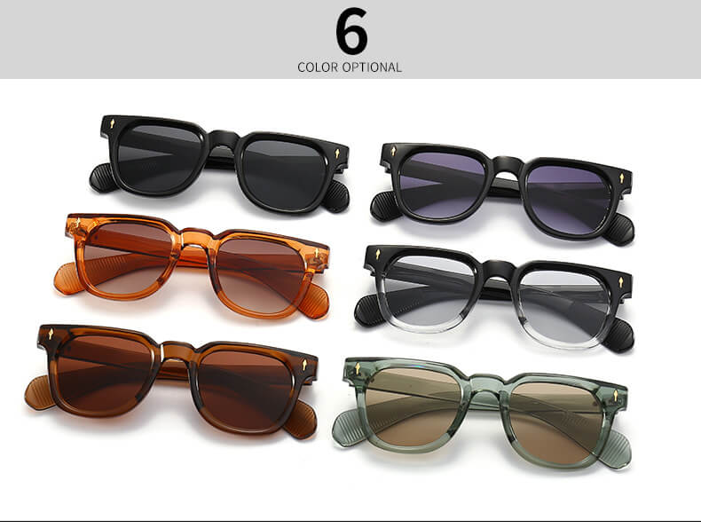 (6 Pack) Square Plastic Sunglasses 6034