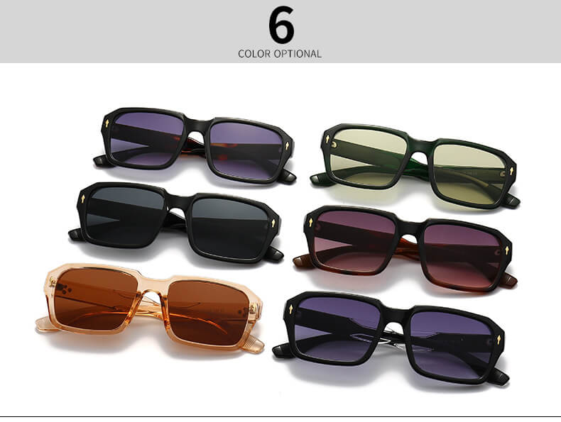 (6 Pack) Square Plastic Sunglasses 6029