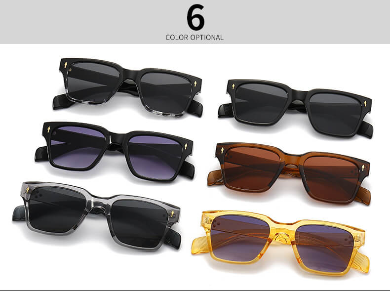 (6 Pack) Plastic Square Sunglasses 6012