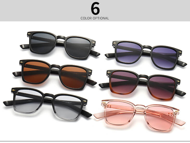 (6 Pack) Square Plastic Sunglasses 6020