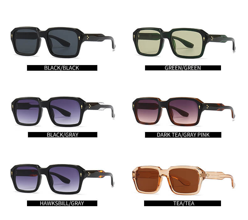(6 Pack) Square Plastic Sunglasses 6029