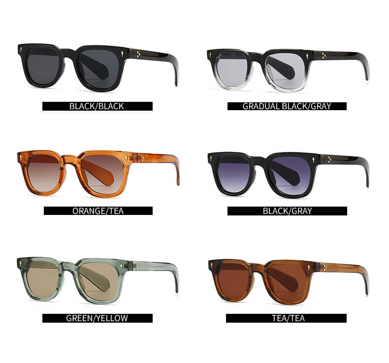 (6 Pack) Square Plastic Sunglasses 6034