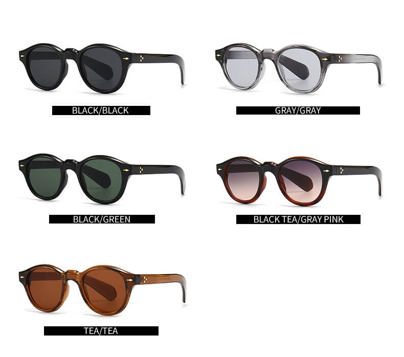 (6 Pack) Plastic Round Sunglasses 6033