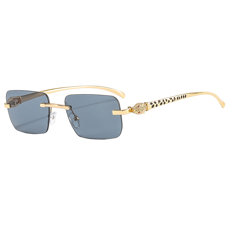 (6 Pack) Rimless Leopard Sunglasses 6060