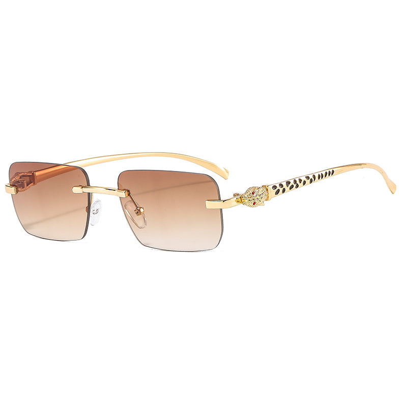 (6 Pack) Rimless Leopard Sunglasses 6060
