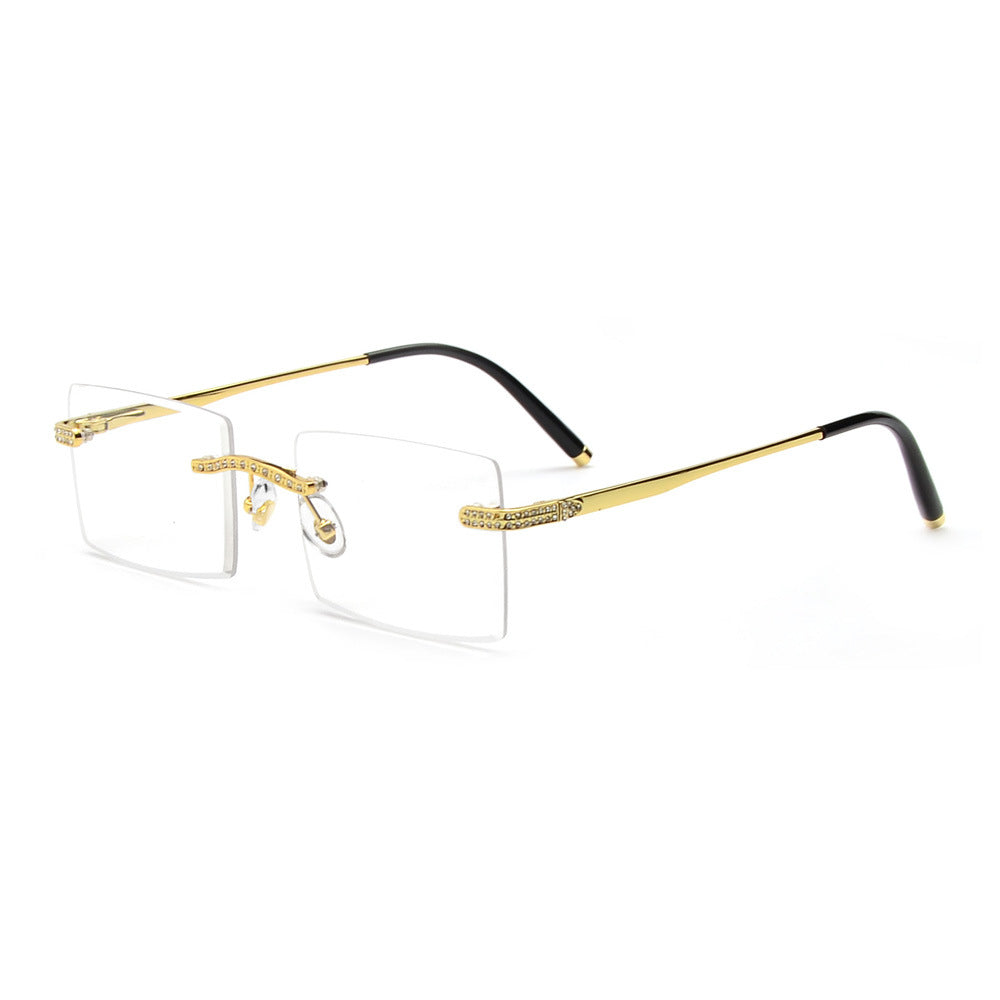 (6 Pack) Rimless Rhinestone Sunglasses 2016