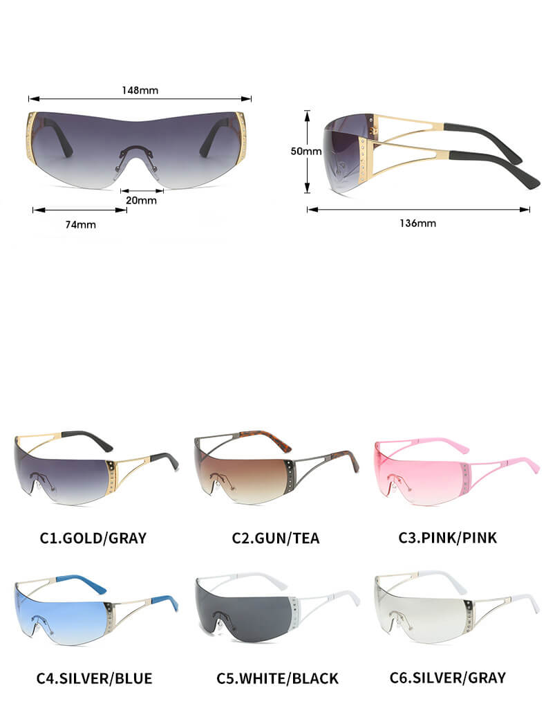 (6 Pack) Y2K Around Sunglasses 3521