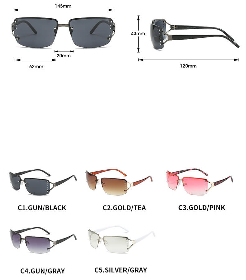 (6 Pack) Y2K Around Sunglasses 229447