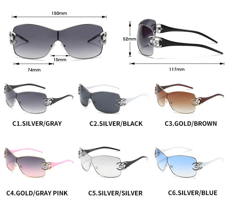(6 Pack) Y2K Around Sunglasses 7219