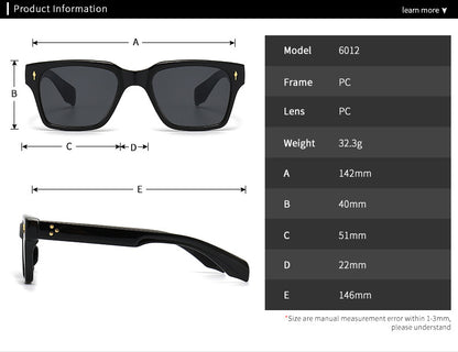 (6 Pack) Plastic Square Sunglasses 6012