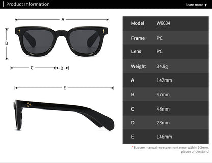 (6 Pack) Square Plastic Sunglasses 6034