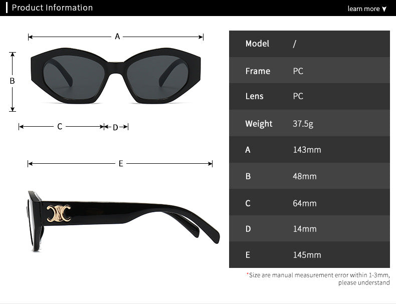 (6 Pack) Plastic Cat Eye Sunglasses 2295
