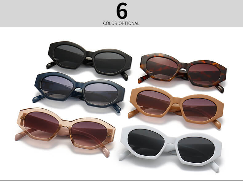 (6 Pack) Plastic Cat Eye Sunglasses 2295