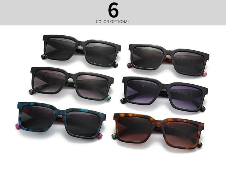 (6 Pack) Square Plastic Sunglasses 27