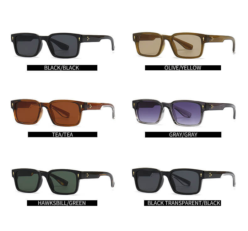 (6 Pack) Square Plastic Sunglasses 6041