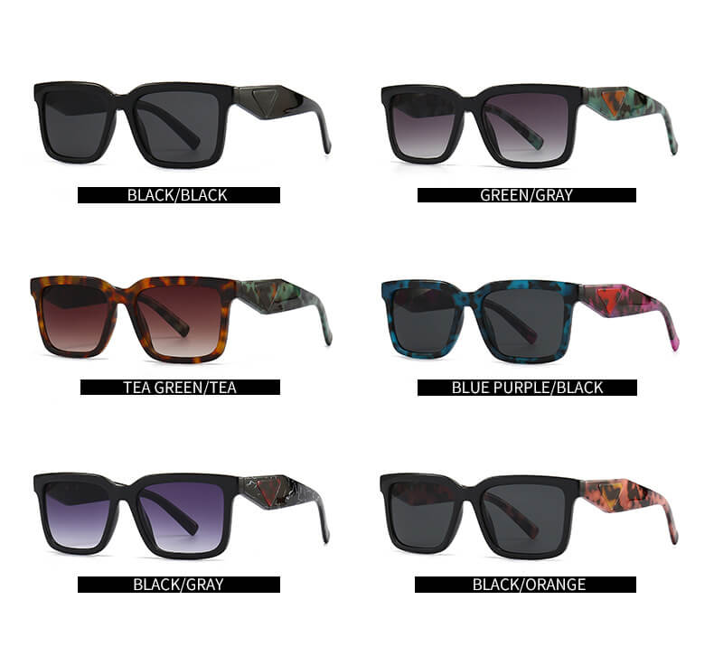 (6 Pack) Square Plastic Sunglasses 27