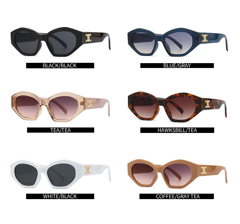 (6 Pack) Plastic Cat Eye Sunglasses 2295
