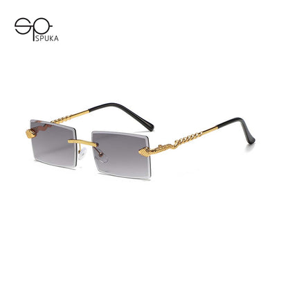 (6 Pack) Rimless Snake Sunglasses S2907