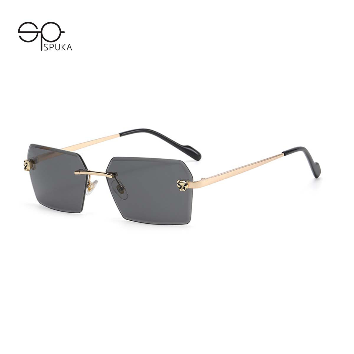 (6 Pack) Leopard Rimless Sunglasses D881