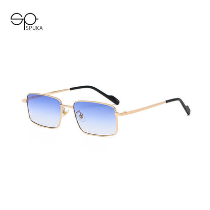 (6 Pack) Rectangular Metal Sunglasses S715