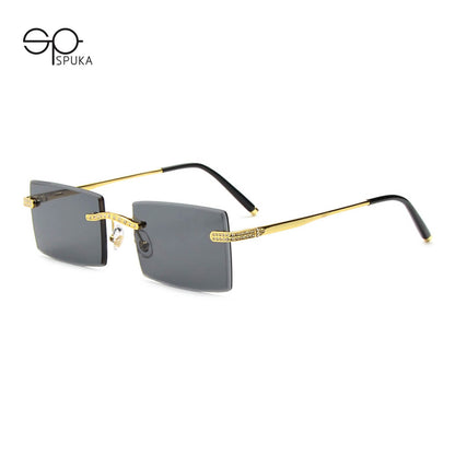 (6 Pack) Rimless Rhinestone Sunglasses 2016