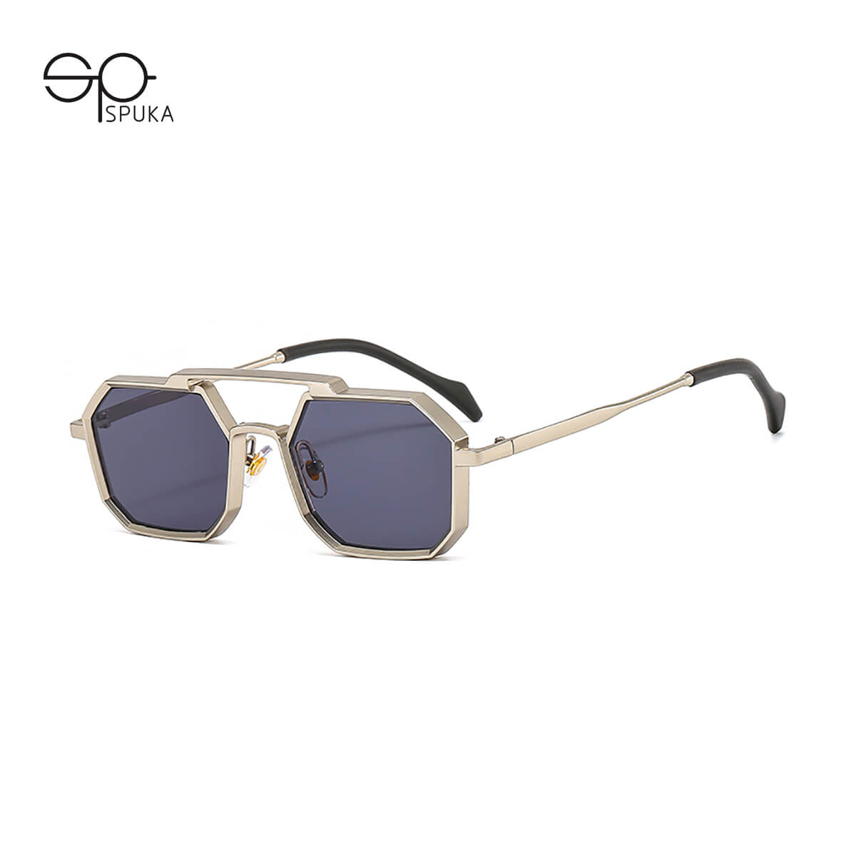 (6 Pack) Square Metal Sunglasses 22033