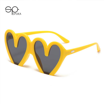 (6 Pack) Heart Shape Sunglasses 68159