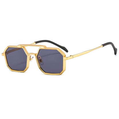 (6 Pack) Square Metal Sunglasses 22033