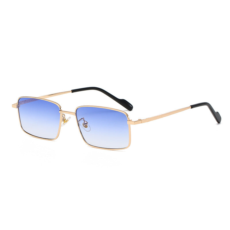 (6 Pack) Rectangular Metal Sunglasses S715