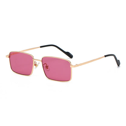 (6 Pack) Rectangular Metal Sunglasses S715