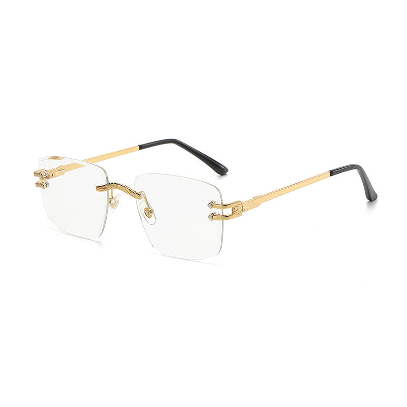 6043 Edge Cut Rimless Sunglasses(7 colors)