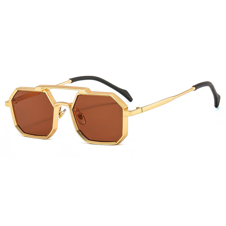 (6 Pack) Square Metal Sunglasses 22033