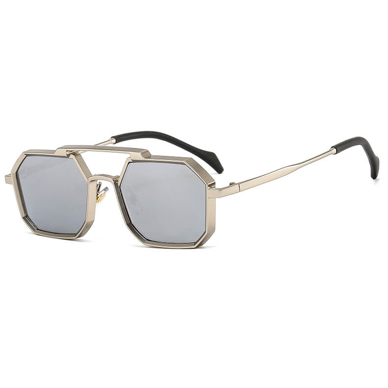 (6 Pack) Square Metal Sunglasses 22033