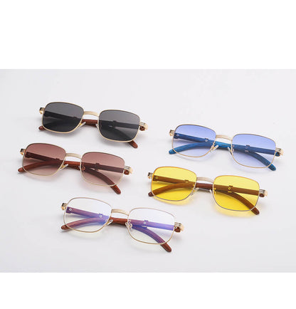 (6 Pack) Metal Square Sunglasses D883