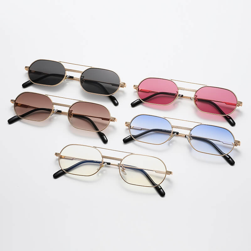 (6 Pack) Retro Metal Sunglasses S707