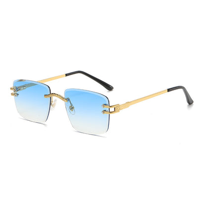 (6 Pack)Edge Cut Rimless Sunglasses 6043