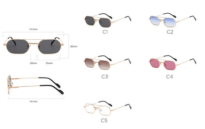 (6 Pack) Retro Metal Sunglasses S707