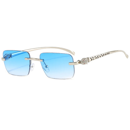 (6 Pack) Rimless Leopard Sunglasses 6060