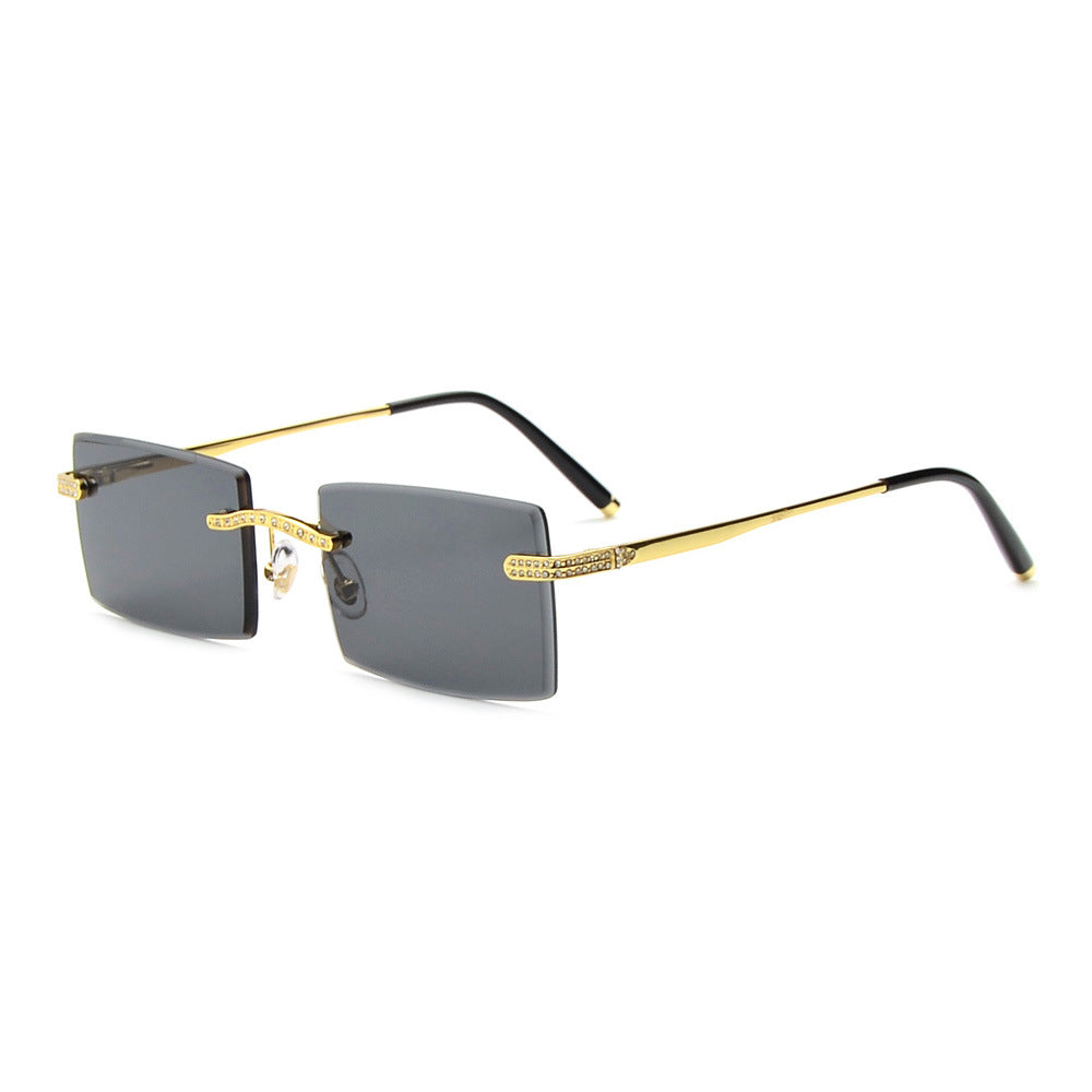 (6 Pack) Rimless Rhinestone Sunglasses 2016