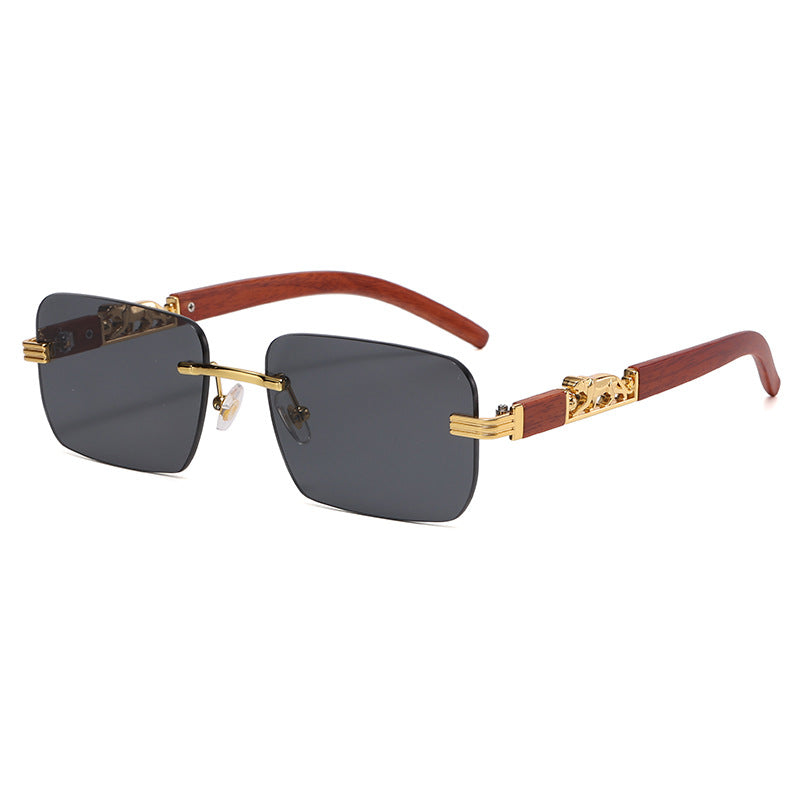 (6 Pack) Leopard Rimless Sunglasses 6020