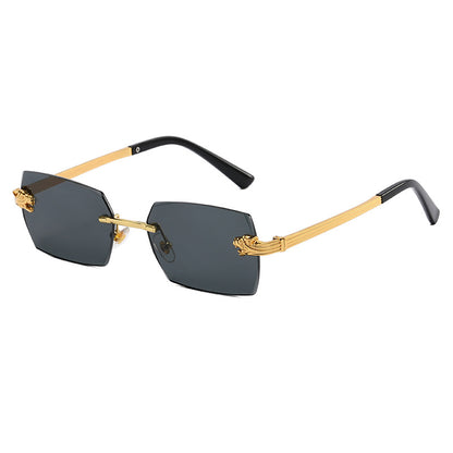 (6 Pack) Rimless Leopard Sunglasses 6028