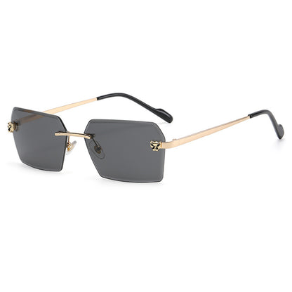 (6 Pack) Leopard Rimless Sunglasses D881