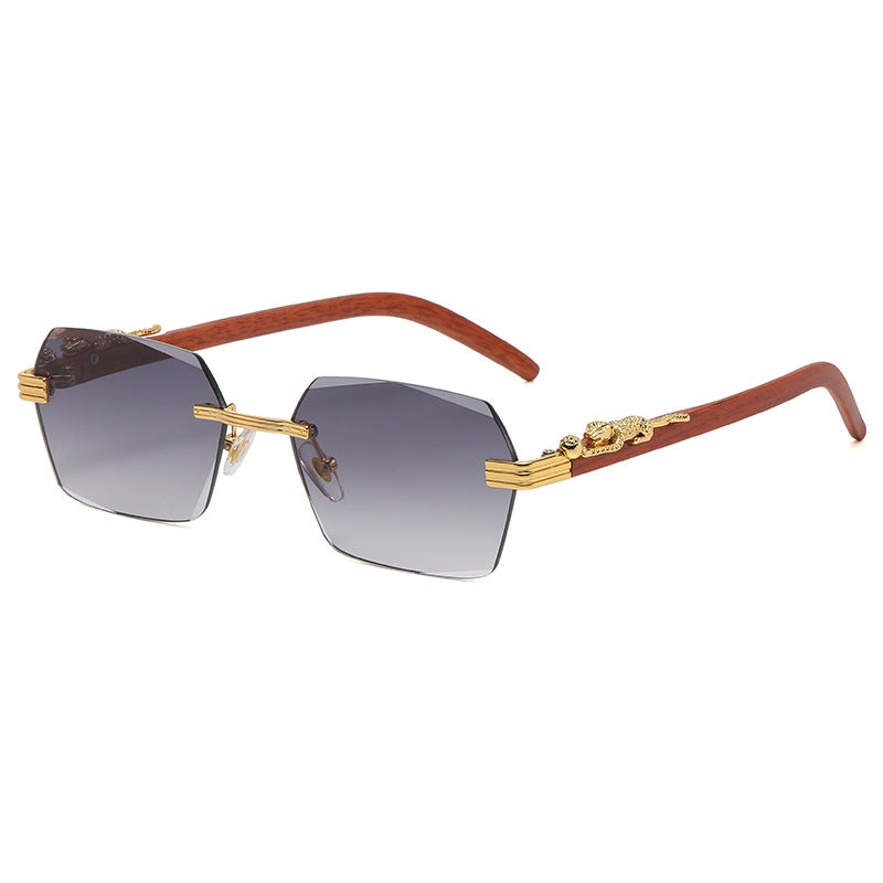 (6 Pack) Rimless Leopard Sunglasses 8059