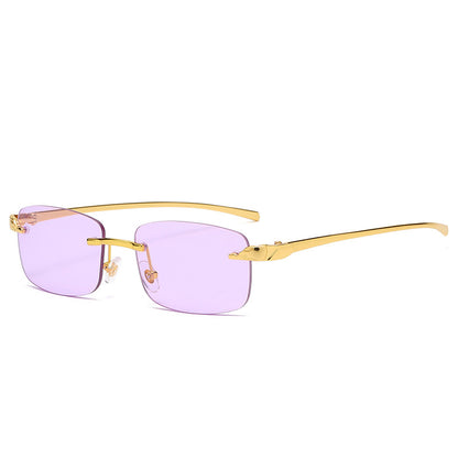 (6 Pack) Rimless Leopard Sunglasses 2070