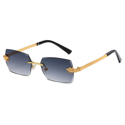 (6 Pack) Rimless Leopard Sunglasses 6028