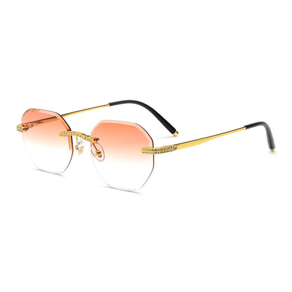 (6 Pack) Rimless Rhinestone Sunglasses 2015