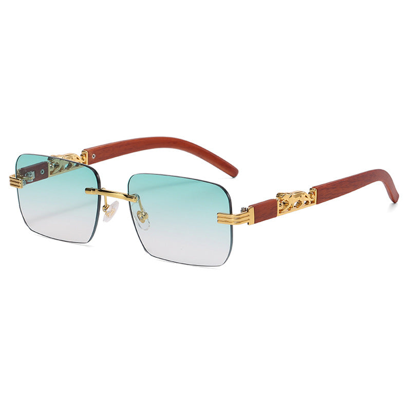 (6 Pack) Leopard Rimless Sunglasses 6020