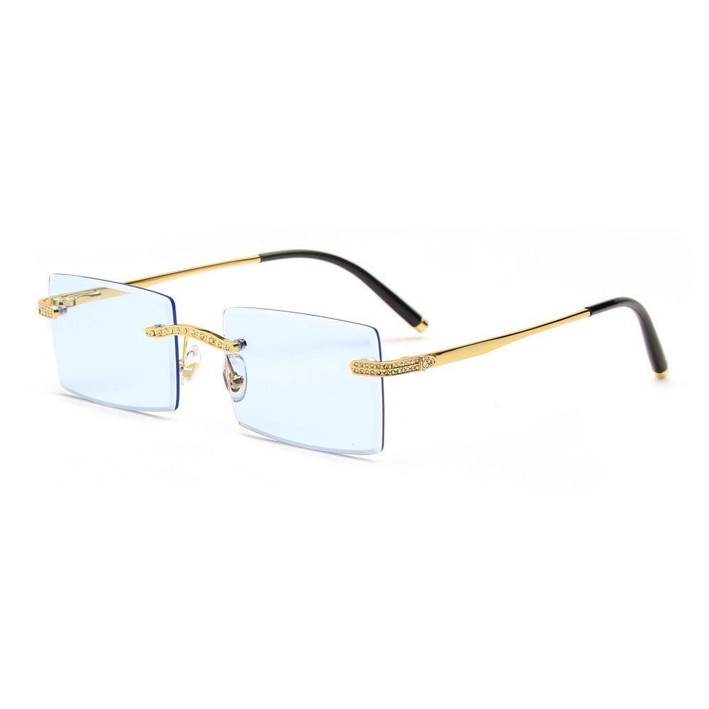 (6 Pack) Rimless Rhinestone Sunglasses 2016